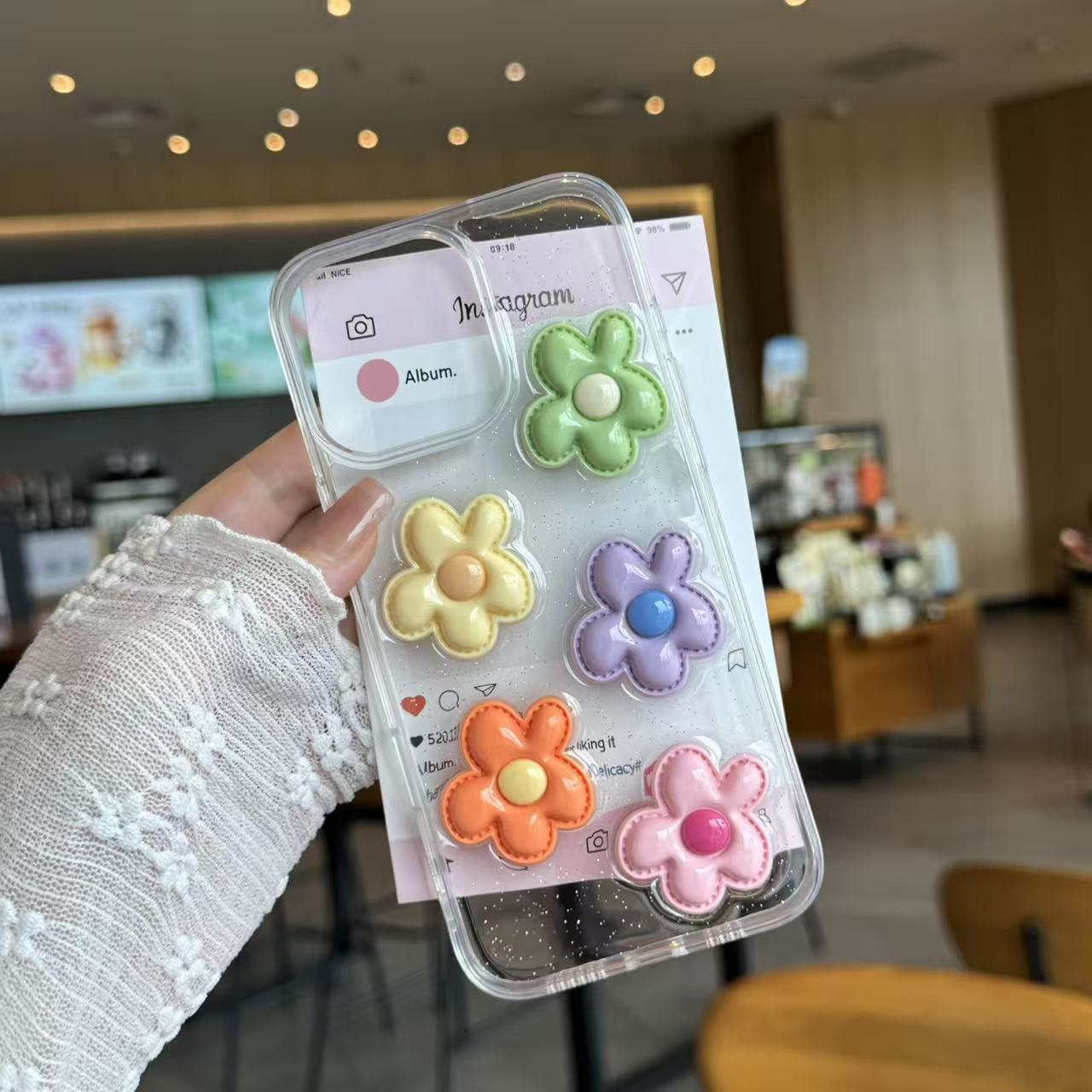 适用于苹果17promax手机壳iphone16pro糖果色花朵15/14新款保护套 - 7
