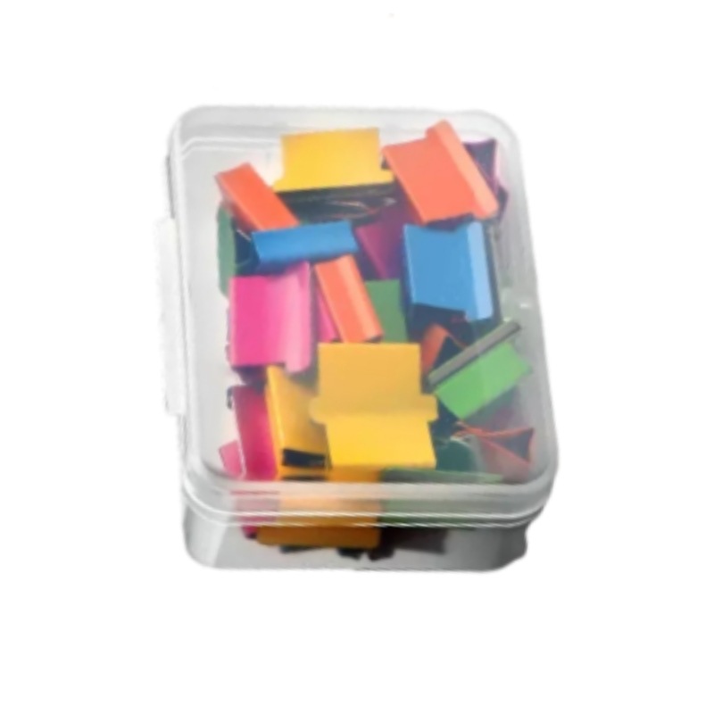 Clip empujador de color archivo pequeño clip papelería fija papel de prueba artefacto de grapa encuadernación libro de metal impulsar la cola de golondrina