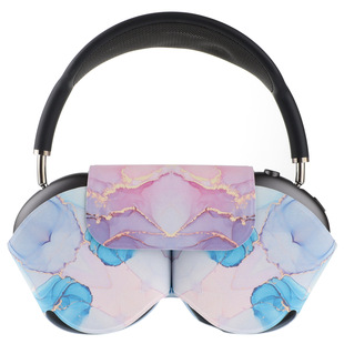 Դ���Sairpods max�^���{�����C�ײ�ɫ�ռ{�� �D��Ƥ�����߷��λ�