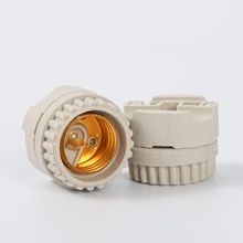 源头工厂 H504陶瓷灯头灯座  E27系列耐高温齿轮灯头灯座批发