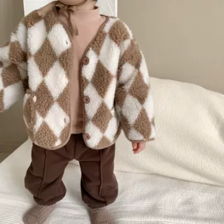 婴儿毛绒外套韩版童装秋冬款打底衫宝宝棉外套婴童外出衣服