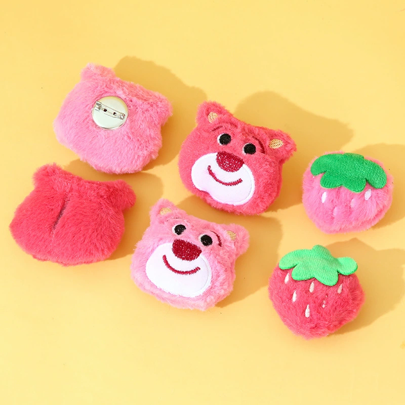 Плюшевый мультфильм хлопчатобумажная клубничная брошь детская сумка подвеска аксессуары для волос diy аксессуары носки аксессуары аксессуары