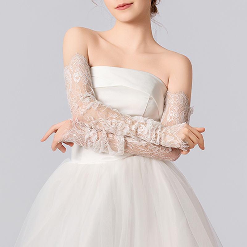 Cross-Border European and American Style Wedding Bridal Lace Gloves Accessories Wedding Dress Arm Sleeves Decoration Cross-Border European and American Style Wedding Bridal Lace Gloves Accessories Wedding Dress Arm Sleeves Decoration