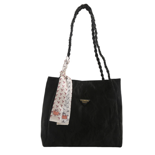 Women's Bag 2024 New Korean Style Simple Texture Fashion Trend Silk Scarf Versatile Shoulder Tote Bag Fashion Women's Bag