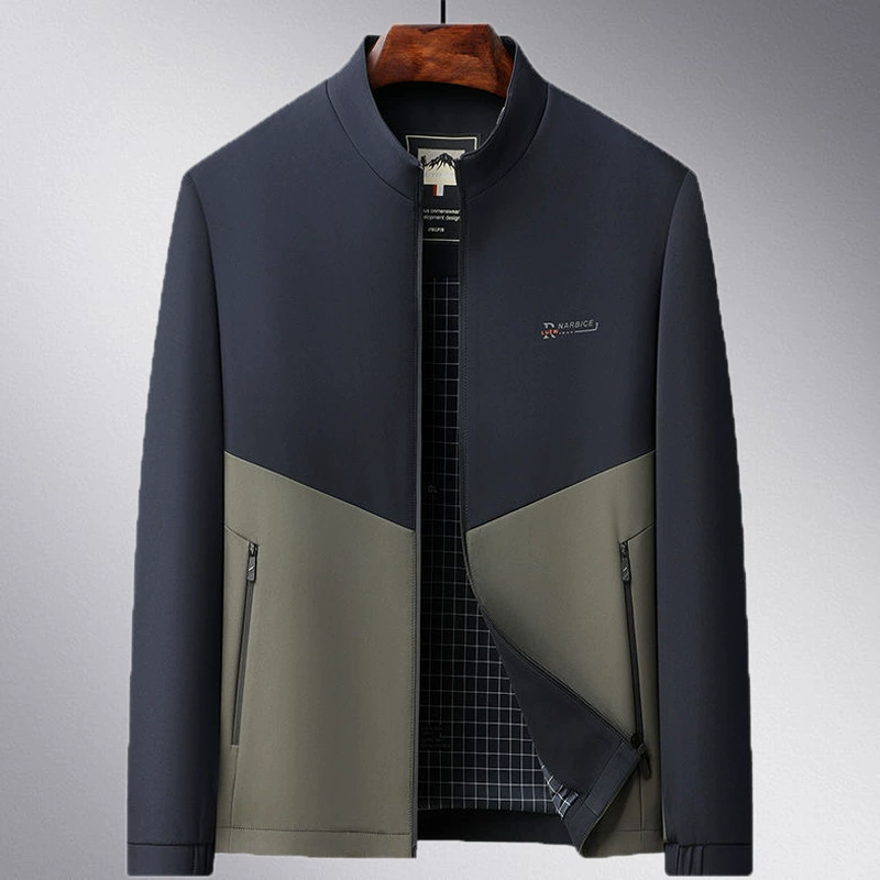 Demi-season thin jacket, for middle-aged man, for middle age