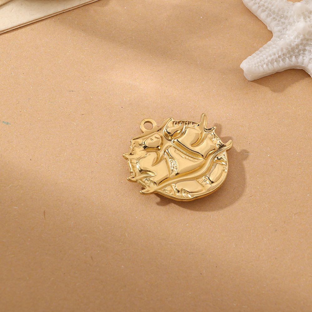 4g Weight Pendant Jewelry Making Type Charms Classification 1 Piece Quantity 304 Stainless Steel Material Shell Pattern All Seasons Season Polished Finish Plating Design Beach Style 1 Piece 304 Stainless Steel Shell Polished Pendant Charms 24