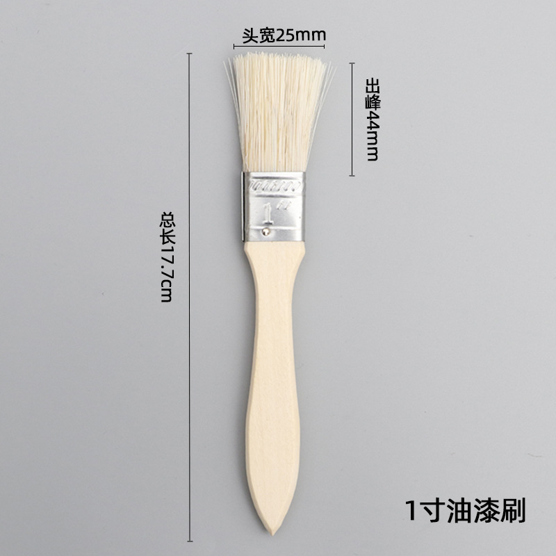 Cepillo de pintura directo de fábrica Mango de madera de álamo Tamaño suave sin pelusa Stock completo suficiente para cepillo