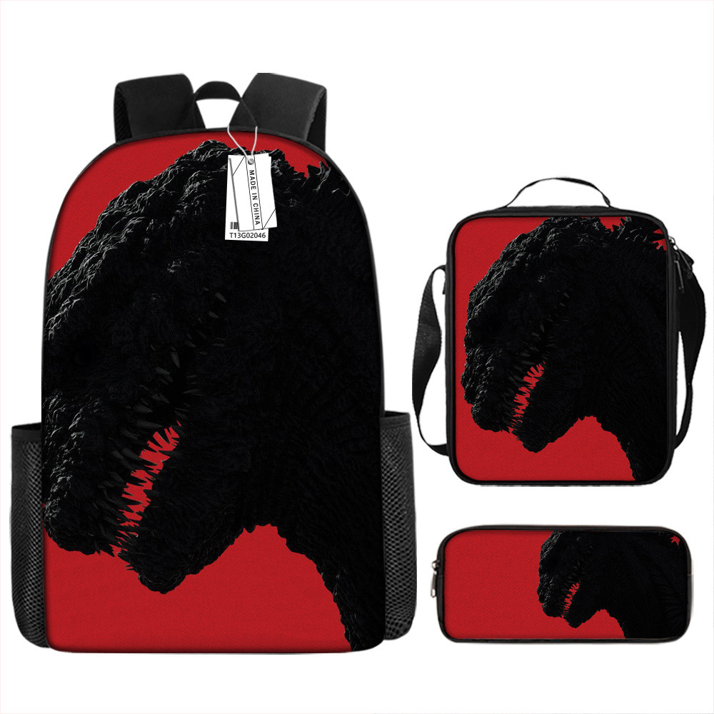 Godzilla Grado 3 grado 4 Escuela Primaria mochila reducción de carga de protección de la columna vertebral bolsa de almacenamiento al por mayor