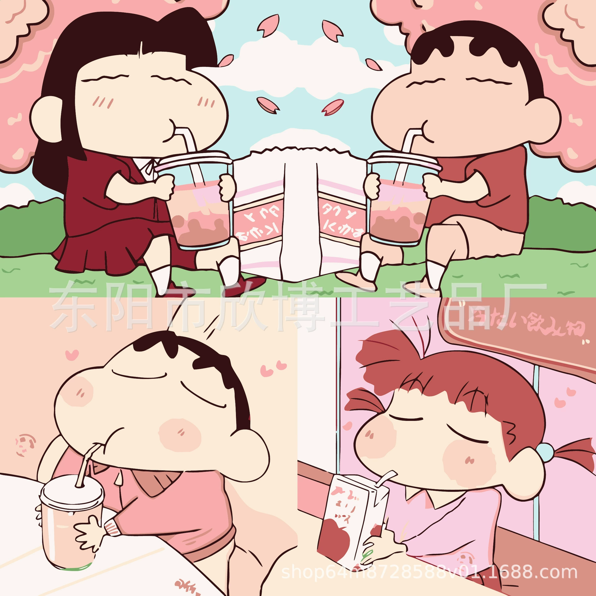 Direct from factory DIY digital oil painting children's hand-painted cartoon coloring stress relief 20*20 landscape floral oil painting