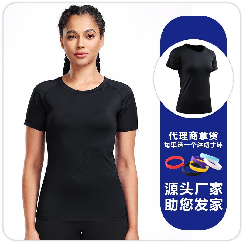 F8018 mujer yoga deportes rápidos secos camiseta de mangas cortas transpirables pesca ciclismo correr maratón camiseta de fitness image 8