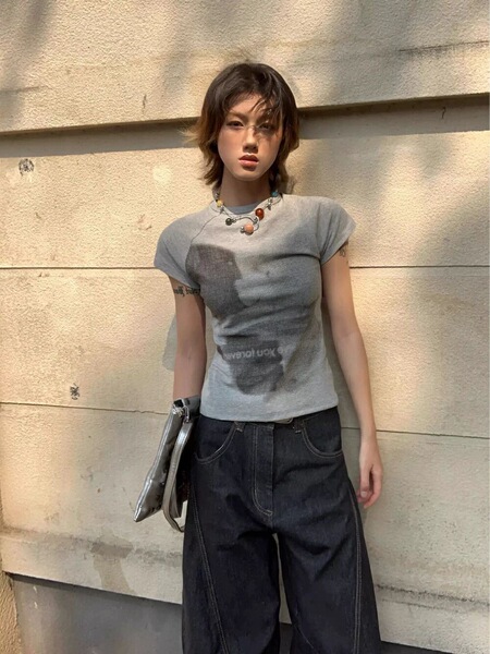 Cotton summer short short sleeve T-shirt