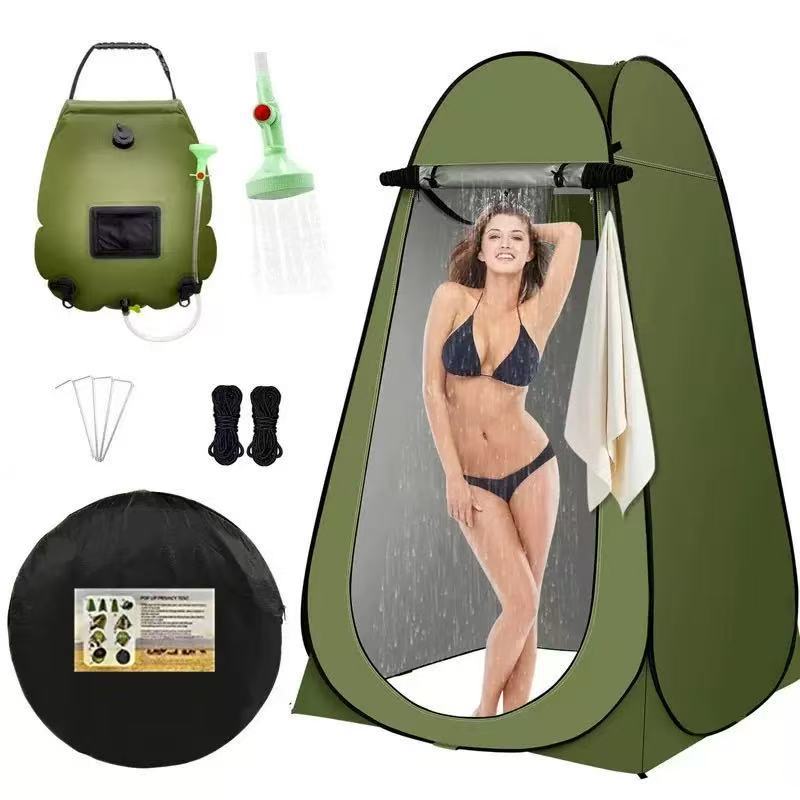 Bolsa de ducha solar portátil para exteriores, para camping, almacenamiento de agua para baño al aire libre, fácil de colgar, transfronterizo