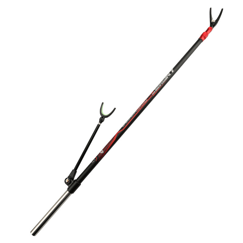 soporte de carbono caña de pesca silla de pesca caja de pescar marco de palo colgando en la parte posterior de la junta larga telescópico inserción de posición de la fábrica de marco de cañón de doble propósito