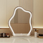 网红家居桌面云朵化妆镜台式led镜子梳妆台卧室智能梳妆镜批发