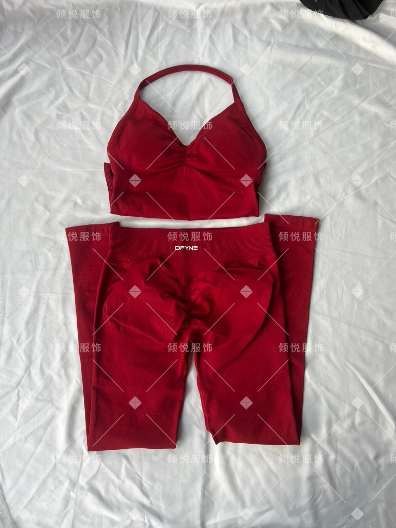 AliExpress venta caliente DFYNE nuevo fitness yoga traje deportivo chaleco halter sujetador pantalones cortos traje mujer