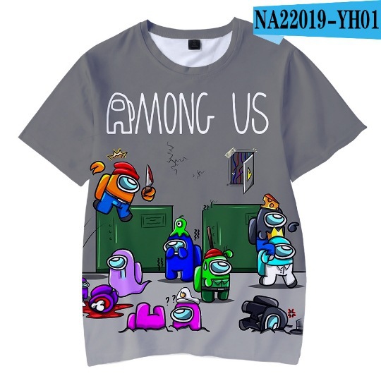 流行卡通动漫人物3D数码印花厂家跨境海外贸个性时尚透气T恤出售