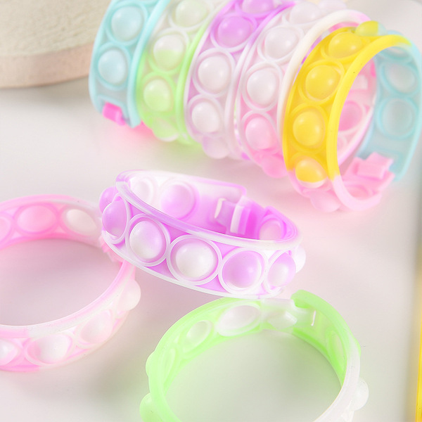 Silicone rainbow bracelet