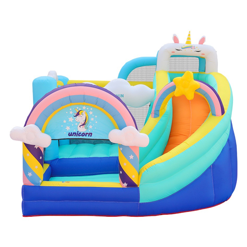 Castillo Inflable Doctor Dolphin, Parque de Atracciones Infantil, Tobogán Inflable, Trampolín Inflable para el Hogar, Juguete de Castillo Antideslizante