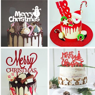 圣诞节merry Christmas亚克力蛋糕装饰定制派对甜品桌甜品台装扮