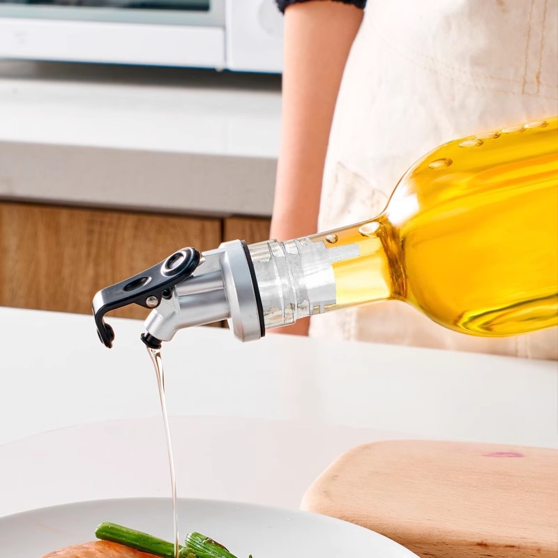 Botella de aceite de grado alimenticio boca de alta calidad tapón de sellado accesorios de tapa de olla de aceite doméstica a prueba de fugas no colgar tapón de botella de vino