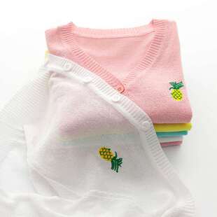 2024 New Girls Ice Silk Knitted Cardigan Children's Sun Protection Clothing Breathable Anti-Uv Children's Clothing Open Shirt Jacket