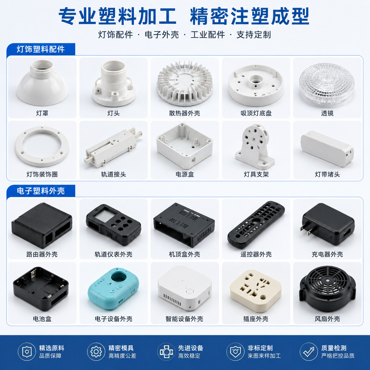 Injection mold making, plastic mold injection processing, custom plastic products, custom mold making for special-shaped parts, injection molding customization