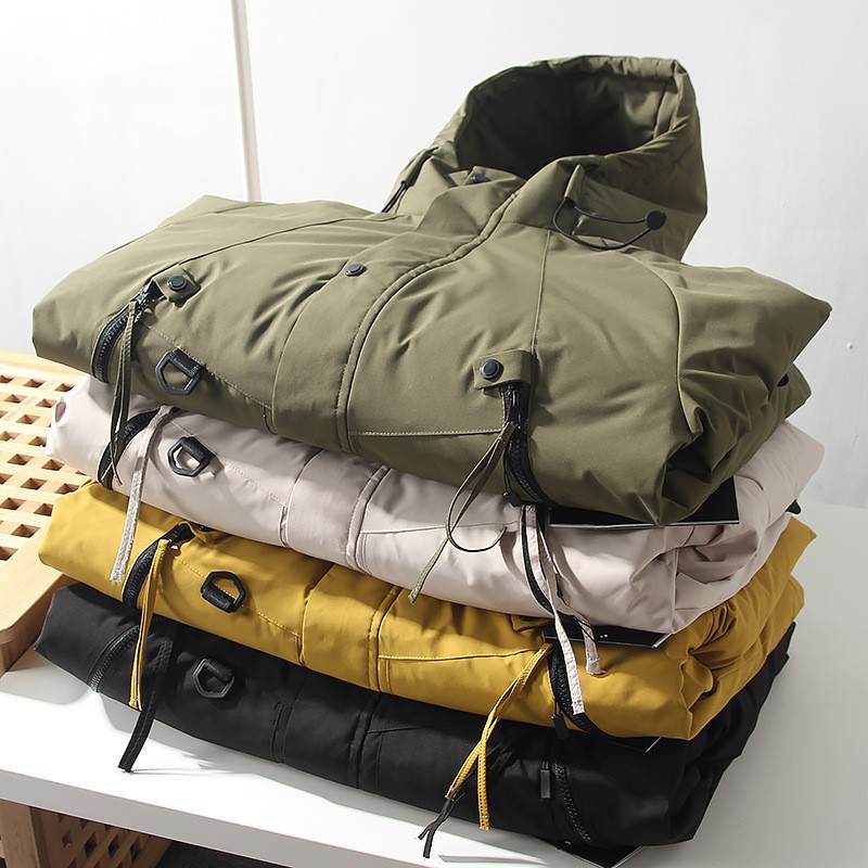 Outdoor mountain system windproof and waterproof technology heat storage warm outerwear new men's winter hat thick down jacket clothing