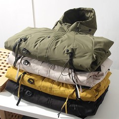 Outdoor mountain system windproof and waterproof technology heat storage warm outerwear new men's winter hat thick down jacket clothing