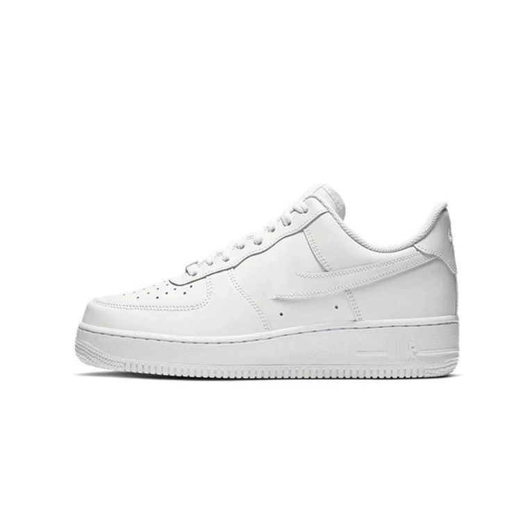 Кроссовки Putian кроссбордер чистая оригинальная кожа Air Force One AF1 белые черные спортивные мужские кроссовки женские кроссовки противоскользящие для бега