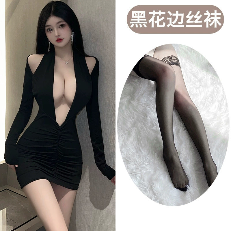 Sexy underwear with backless long-sleeve