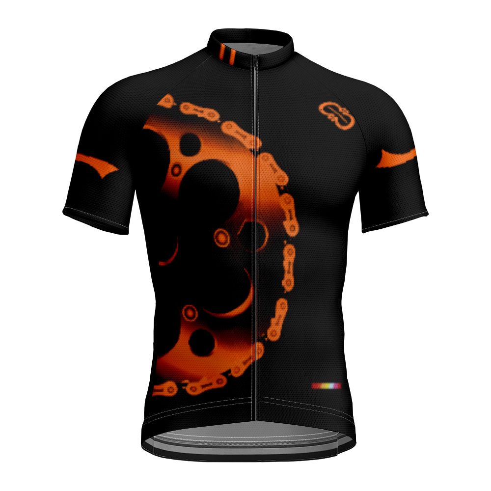 2024 Cross-borDer European anD American New PaTTern STripesD Cycling CloThing SporTs Tops ShorT-sleeveD T-shirT 3D PrinTeD Men's Summer