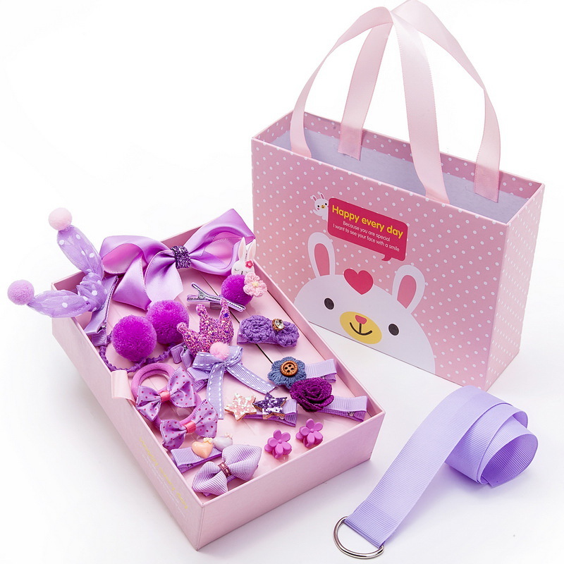 Juegos de cabello para niños corona clip de cabello para niñas princesa cabello para niñas cabello para bebés anillo de cabello para bebés caja de clip de cabello