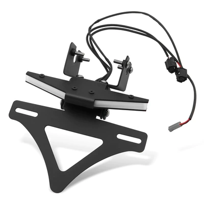 Suitable for Yamaha MT-09 short tail license plate, adjustable LED turn signal integrated Yamaha MT-09 license plate holder (Nömrə qabı) - black