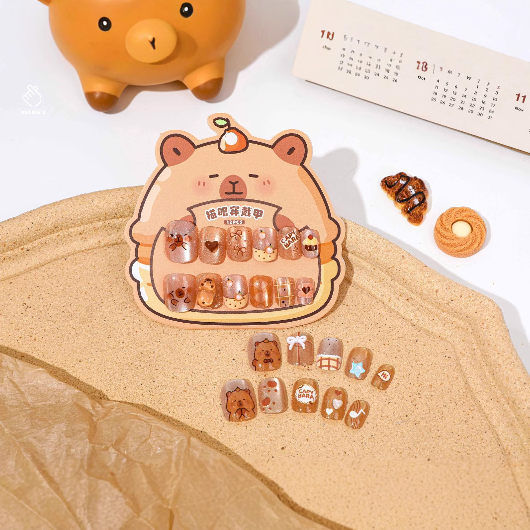 short three dimensional nail stickers