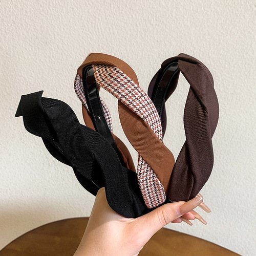 Korean Internet celebrity hair hoop female retro high-end hair bundle adult wide-brimmed hair headband hairpin high skull headwear