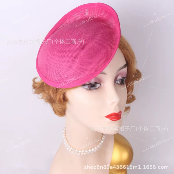Linen Yarn Hat Base Elastic Mesh Hairpin Headwear Hat Base Vintage Hat DIY Making Fashionable Versatile 20cm