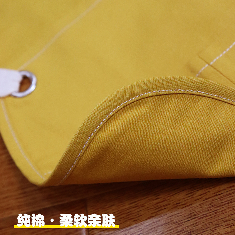 Delantal infantil de algodón Amazon con logotipo personalizado, pintura, caligrafía, delantal vaquero sin mangas para niños, personalización al por mayor