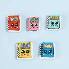 可爱卡通ABC笔记本造型软陶贴片手工DIY发饰手机壳饰品配件材料