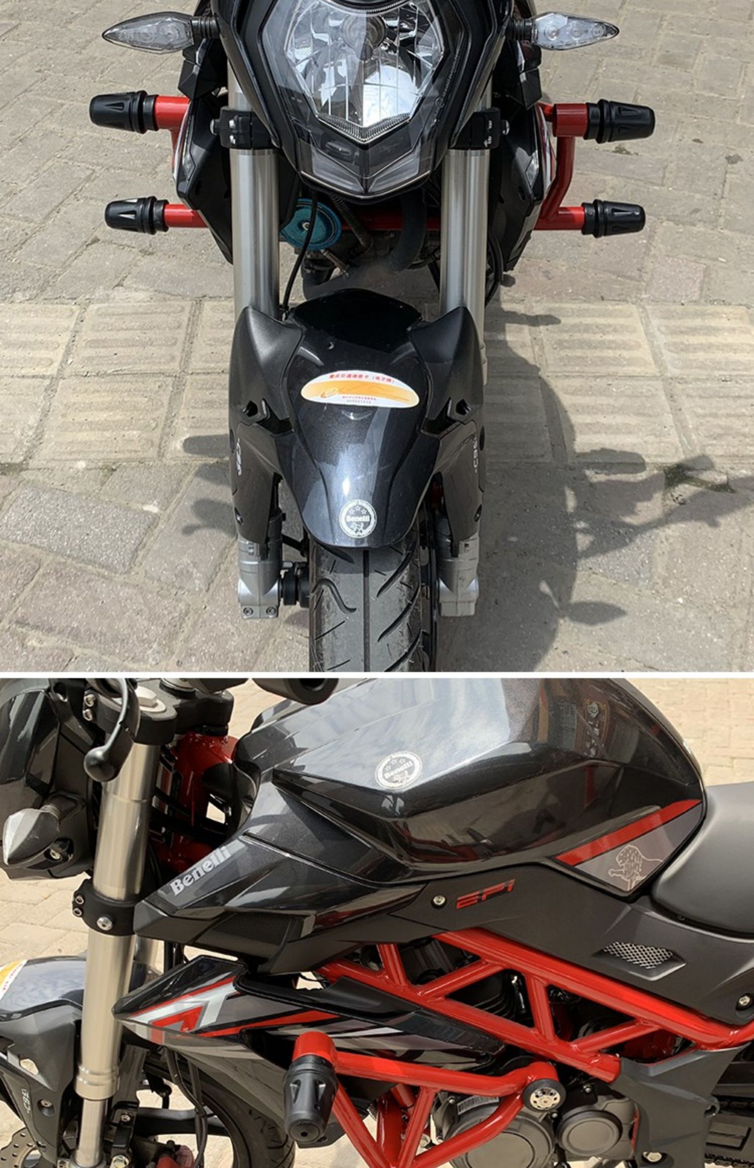 Suitable for Benelli Tnt150I Efi Bumper Original Hongbaolong Bj150-29A Front Bumper Anti-Fall Bar Modification