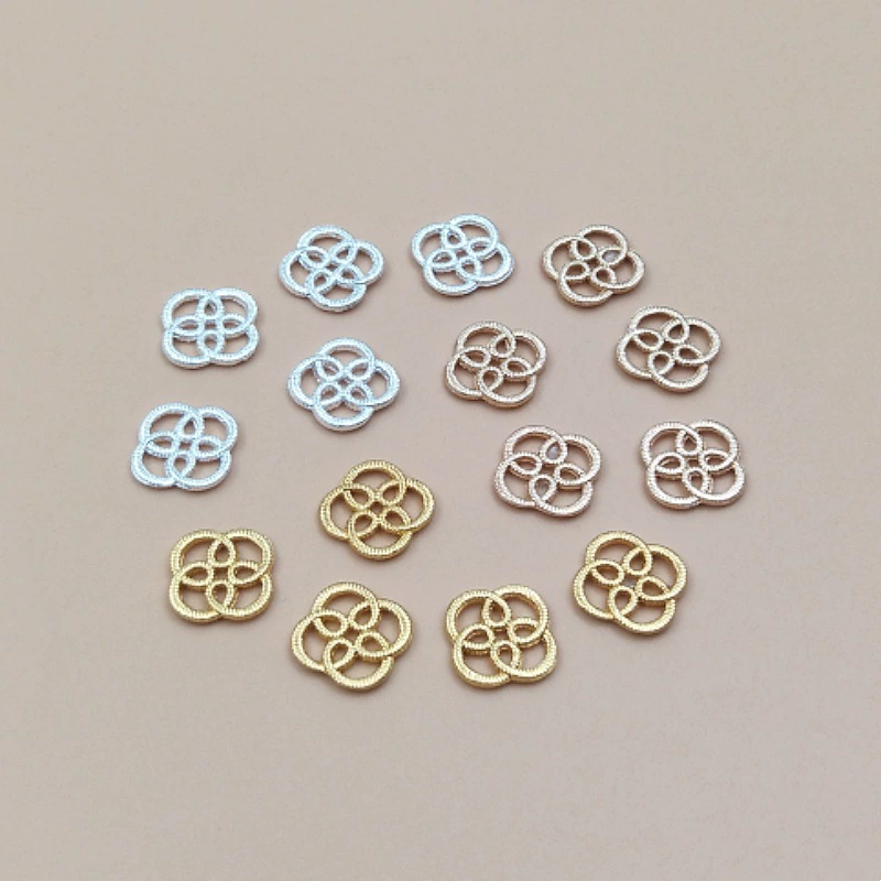 DIY ювелирные аксессуары Древний стиль булочки для волос с полыми четырьмя листьями венок с кисточками подвески для волос невесты Материал ручной работы 169