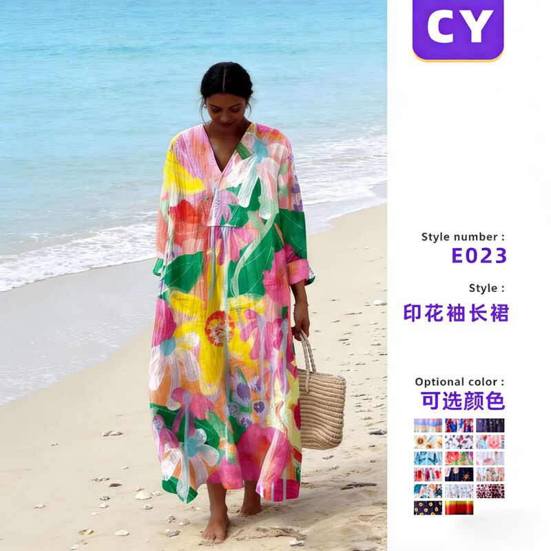2026 Summer European and American Women's Fashion Cross-Border Amazon Hot-Selling Long-Sleeve Dress Women's Casual 3D Printed Long-Sleeve Dress 2026 Summer European and American Women's Fashion Cross-Border Amazon Hot-Selling Long-Sleeve Dress Women's Casual 3D Printed Long-Sleeve Dress