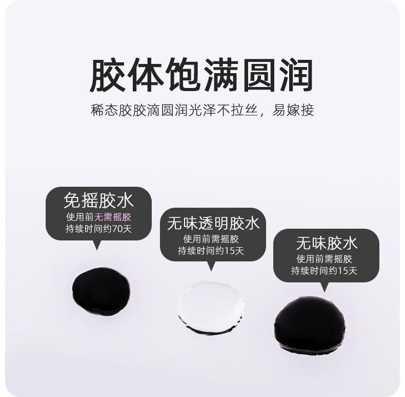 New odorless, natural and scarless eyelash extension glue, dries quickly in 1 second, is gentle and long-lasting. Eyelash extension glue for eyelash shops undefined