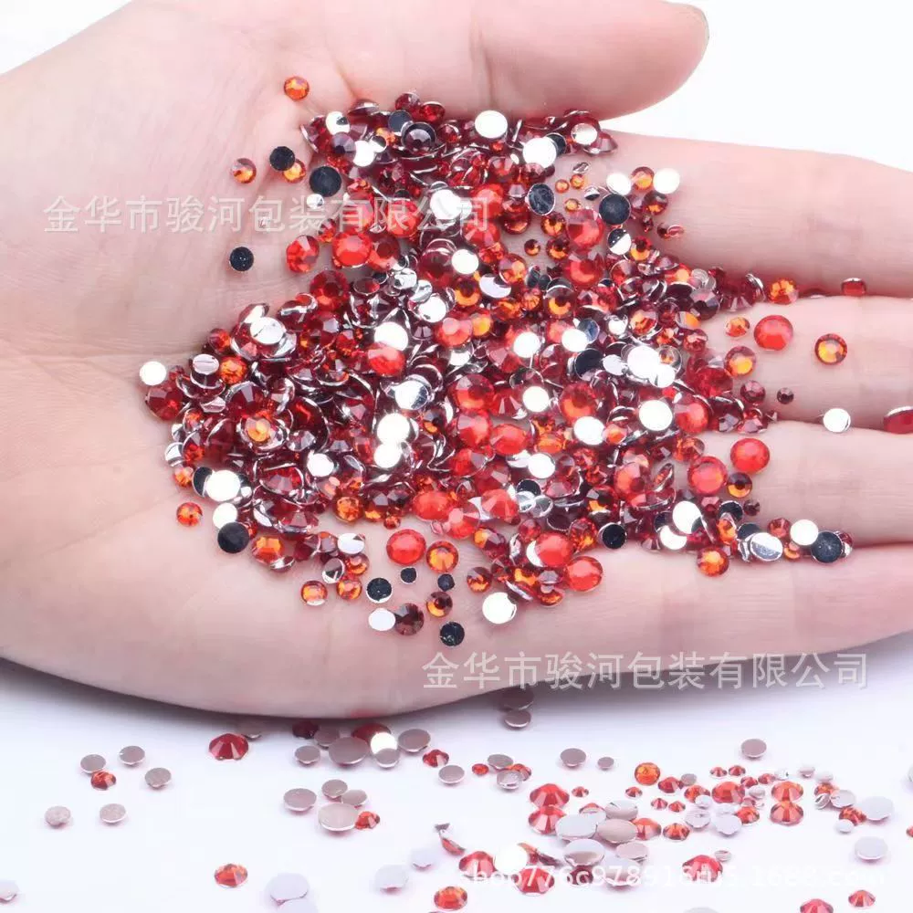 Плоское основание с острым наконечником из акриловых стразов, пакет 1 г, assorted colors для ногтей и DIY