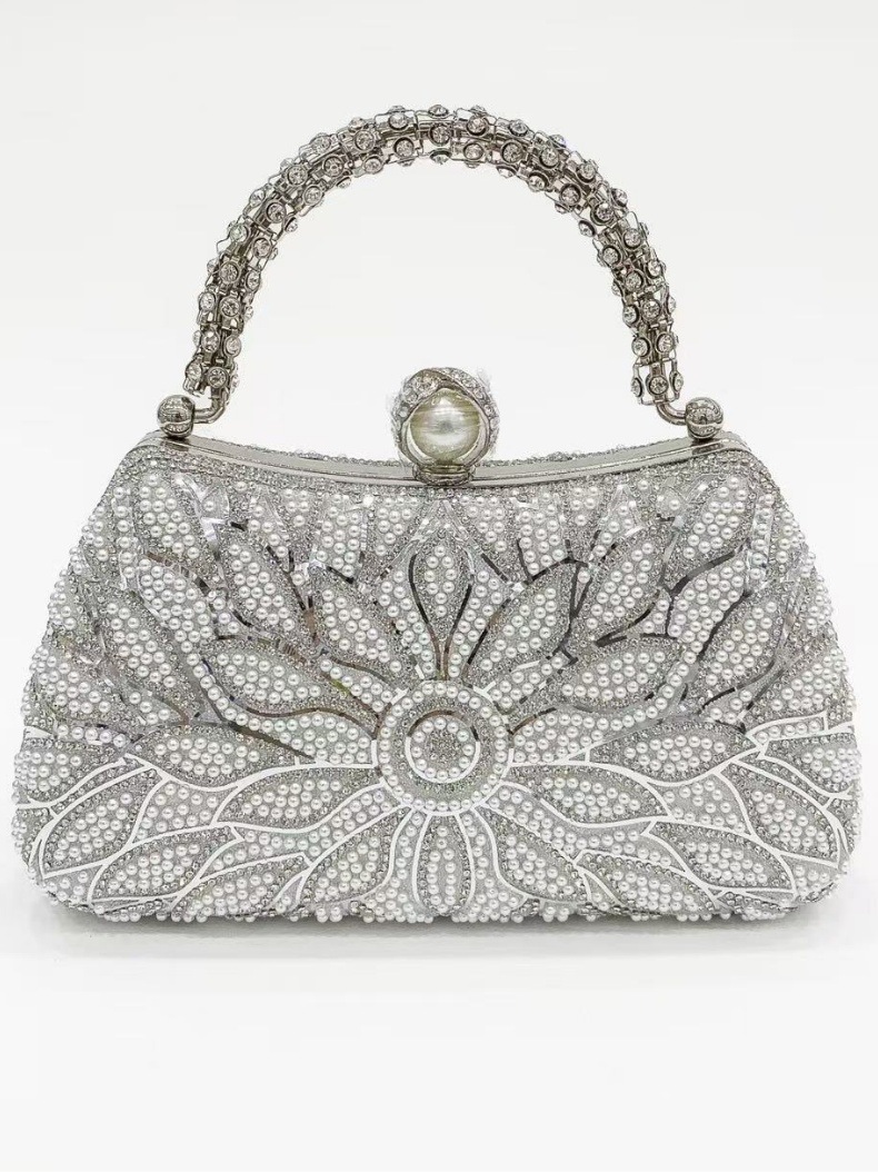 Perlen Und Strass Abendtasche Für Damen Elegante Umhängetasche_voghion.com