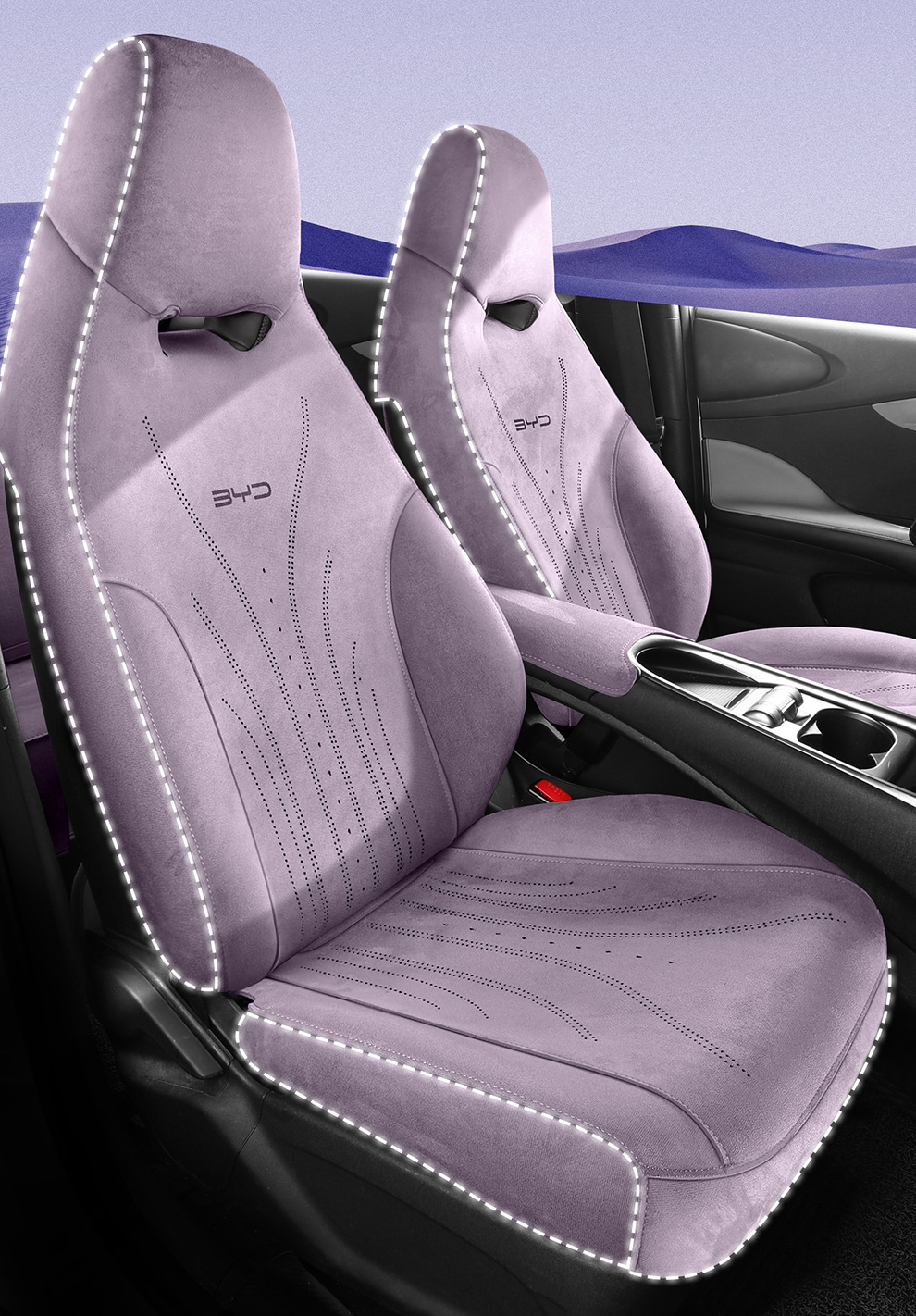 Byd Dolphin Seat Cover Special All-Inclusive Car Seat Cushion Four-Season Suede Seat Cover Car Interior Decoration Modification Supplies
