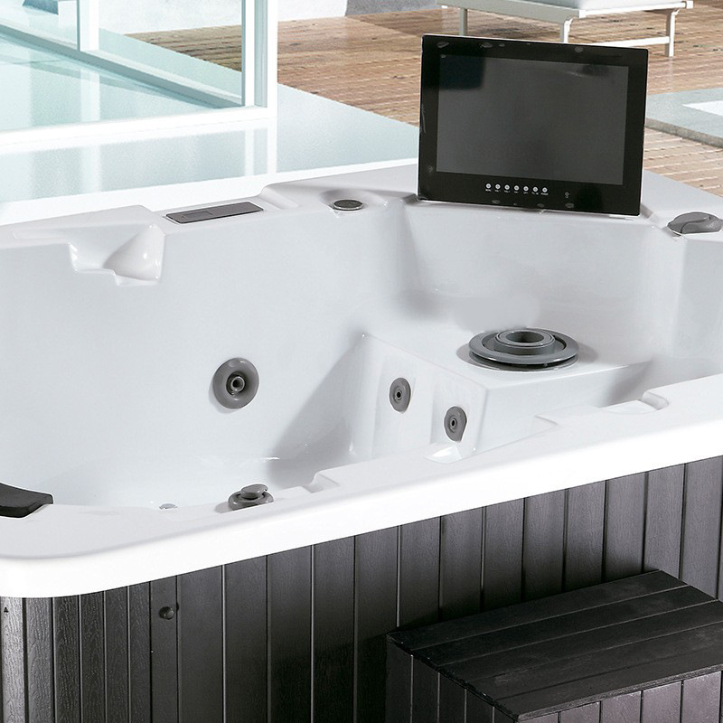 Bañera de acrílico spa al aire libre Baño de aguas termales piscina 3-Persona asiento baño piscina al aire libre agua caliente piscina bañera