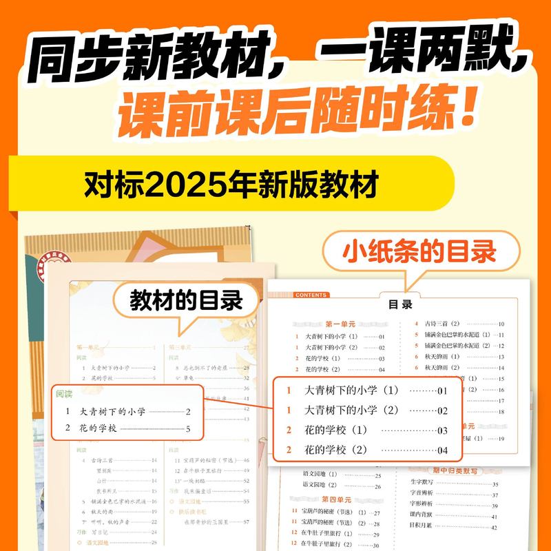 2025语文人教版课课贴默写小纸条小学一二年级三四五六上册数学|undefined
