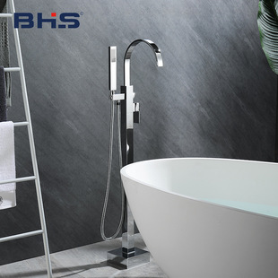 Beihiss All-Copper Floor-Standing Bathtub Faucet Hot and Cold Faucet Household Shower Head Vertical Shower Bathroom