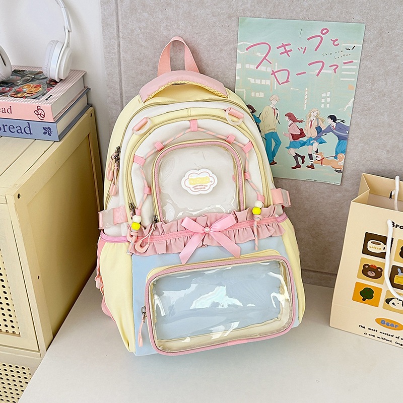 Bolsa de dolor de hombro de arco japonés de color contraste, bolsa de dolor de alta calidad, bolsa de dolor de alta capacidad, bolsa de dolor transparente