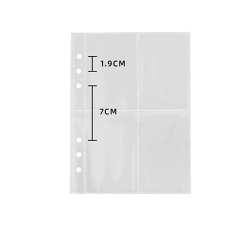 A5 card album with transparent flash powder book skin protection small card four house inner page live pages A5 book clothing fourth house baffle